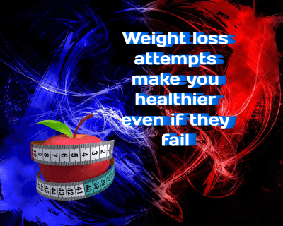 Weight loss attempts make you healthier, even if they fail