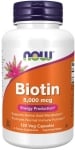 Biotin (Vitamin B-7) 5000 mcg - 120 capsules