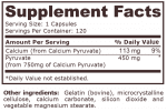 CALCIUM PYRUVATE 750 mg - 120 capsules