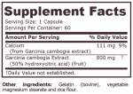 GARCINIA CAMBOGIA 800 mg - 60 capsules