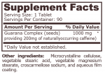 GUARANA COMPLEX 1000 mg - 90 tablets