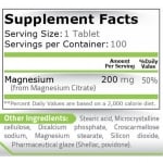 MAGNESIUM CITRATE - 200 mg - 100 tablets