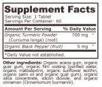ORGANIC TURMERIC 700 mg - 60 tablets