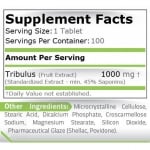 PURE TRIBULUS TERRESTRIS 1000 mg - 100 tablets
