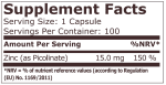 ZINC PICOLINATE - 15 mg - 100 capsules